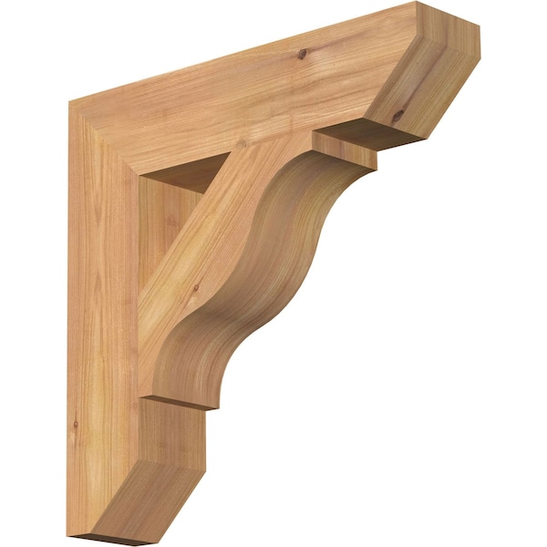 Ekena Millwork Funston Slat Smooth Bracket, Western Red Cedar, 3 1/2"W x 16"D x 16"H BKT04X16X16FST06SWR - main